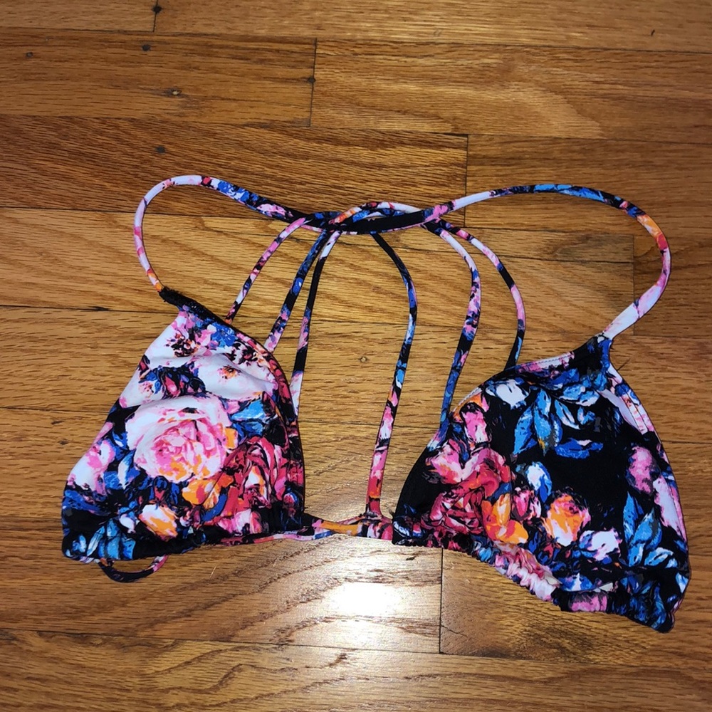 Floral bikini top